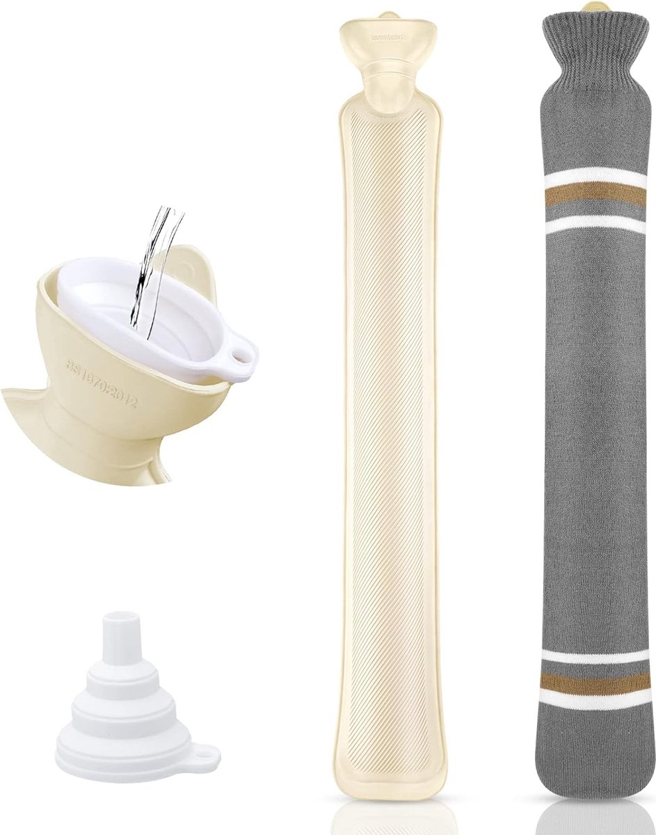 Goedkoopste warmwaterzak voor pijnverlichting, krampen, rug, hand, taille, bedwarmers, cadeau voor vrouwen,senioren en kinderen 2L ,73cm