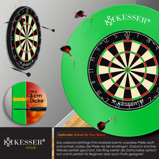 KESSER® Dartbord Surround Groen - Dart Surroundring - Darts Surround Ring bescherming van KESSER® — afbeelding 5