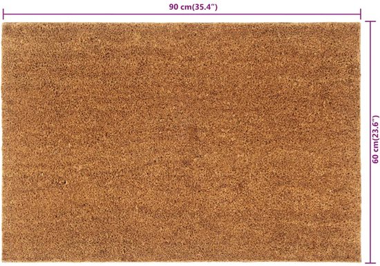AGIAK - Deurmat - Naturel - 50 x 80 cm - Kokosvezel - Leen Bakker