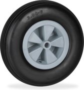 kruiwagenwiel - 3.50-6 - massief rubber - kunststof velg - anti-lek - 100 kg - zonder as