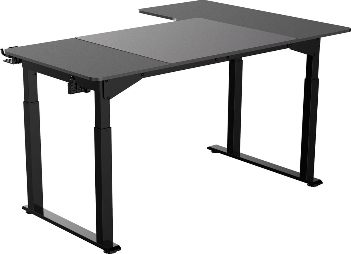null Elektrisch L-vormig Zit-Sta Hoekbureau - afbeelding 5