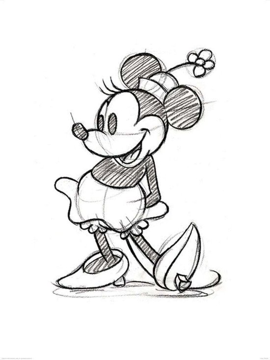 Pyramid Poster - Minnie Mouse Sketched Single - 80 X 60 Cm - Multicolor