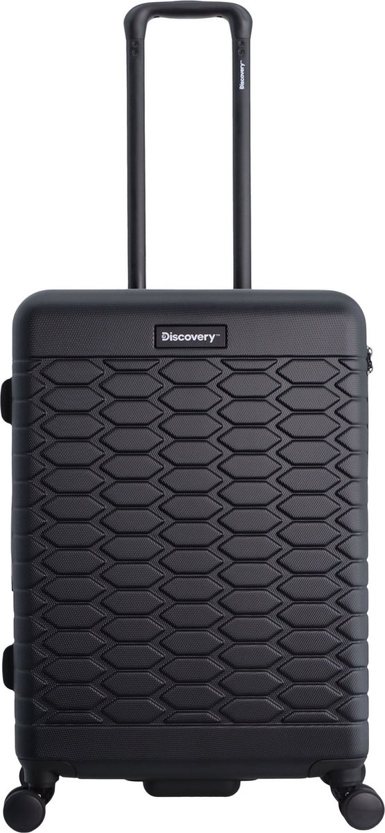 Discovery Harde Koffer / Trolley / Reiskoffer - 67 cm (Medium) - Reptile - Zwart