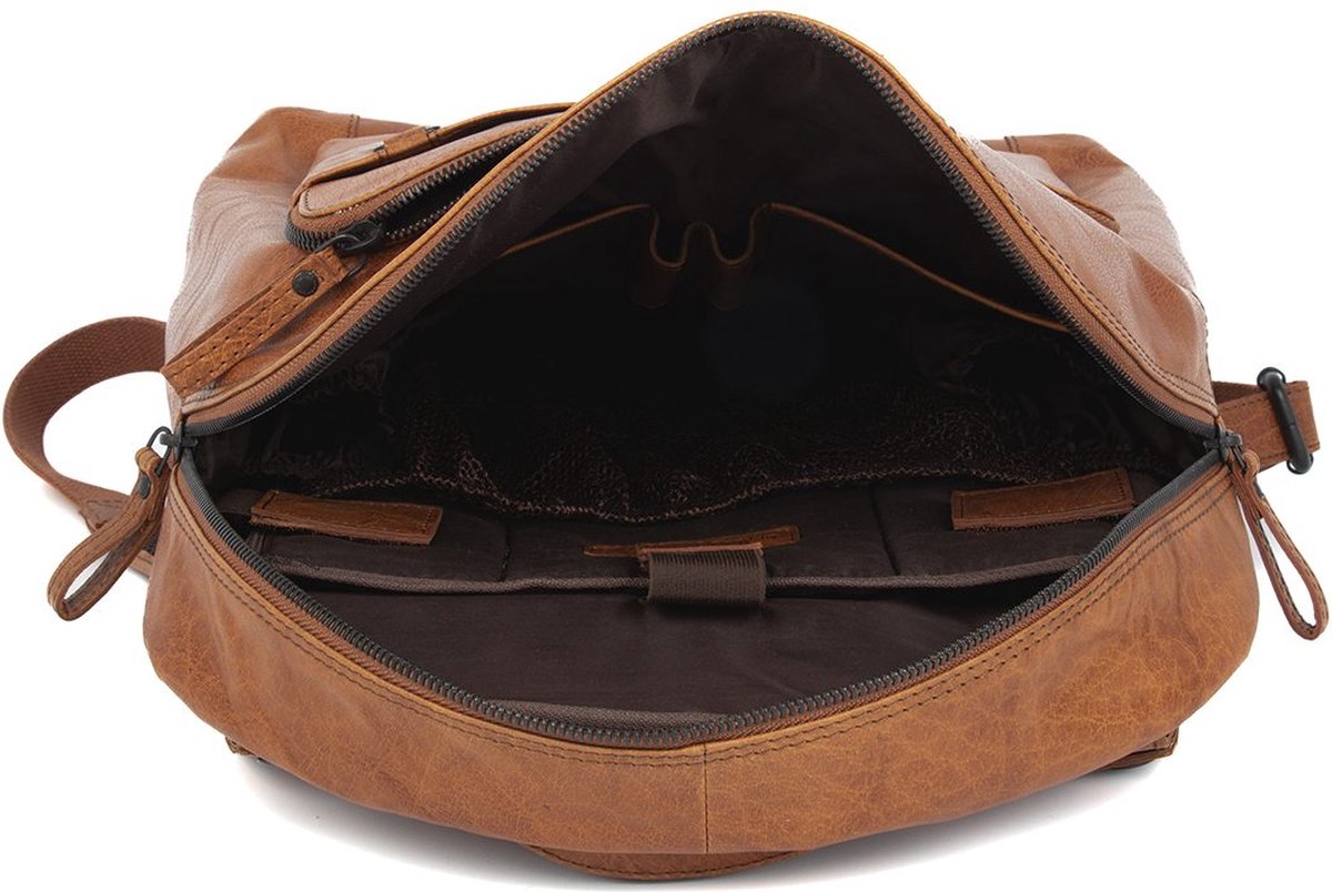 Leren Luiertas / Rugzak - 15 inch - Chicago - Zwart – foto 3