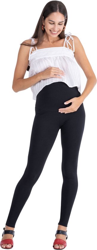 Mamsy - Vienna - Katoenen gewatteerde winter zwangerschapslegging - Zwart - XL