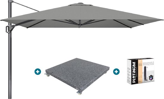 Platinum Challenger Premium T1 3.5x3.5 m - Manhattan Grey met voet en hoes