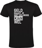 Geld maakt je niet gelukkig Kian wel Heren T-shirt - geluk- gelukkig - humor - grappig