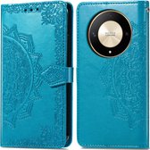 Coque iMoshion adaptée pour Honor Magic 6 Lite avec porte-cartes - Bookcase iMoshion Mandala - Turquoise