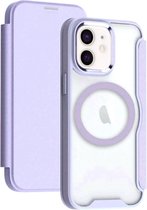 Portemonnee Hoesje Geschikt voor Apple iPhone 11 | Compatibel met MagSafe | Wallet Book Case met Magneet | Beschermhoes met Pasjeshouder | Paars