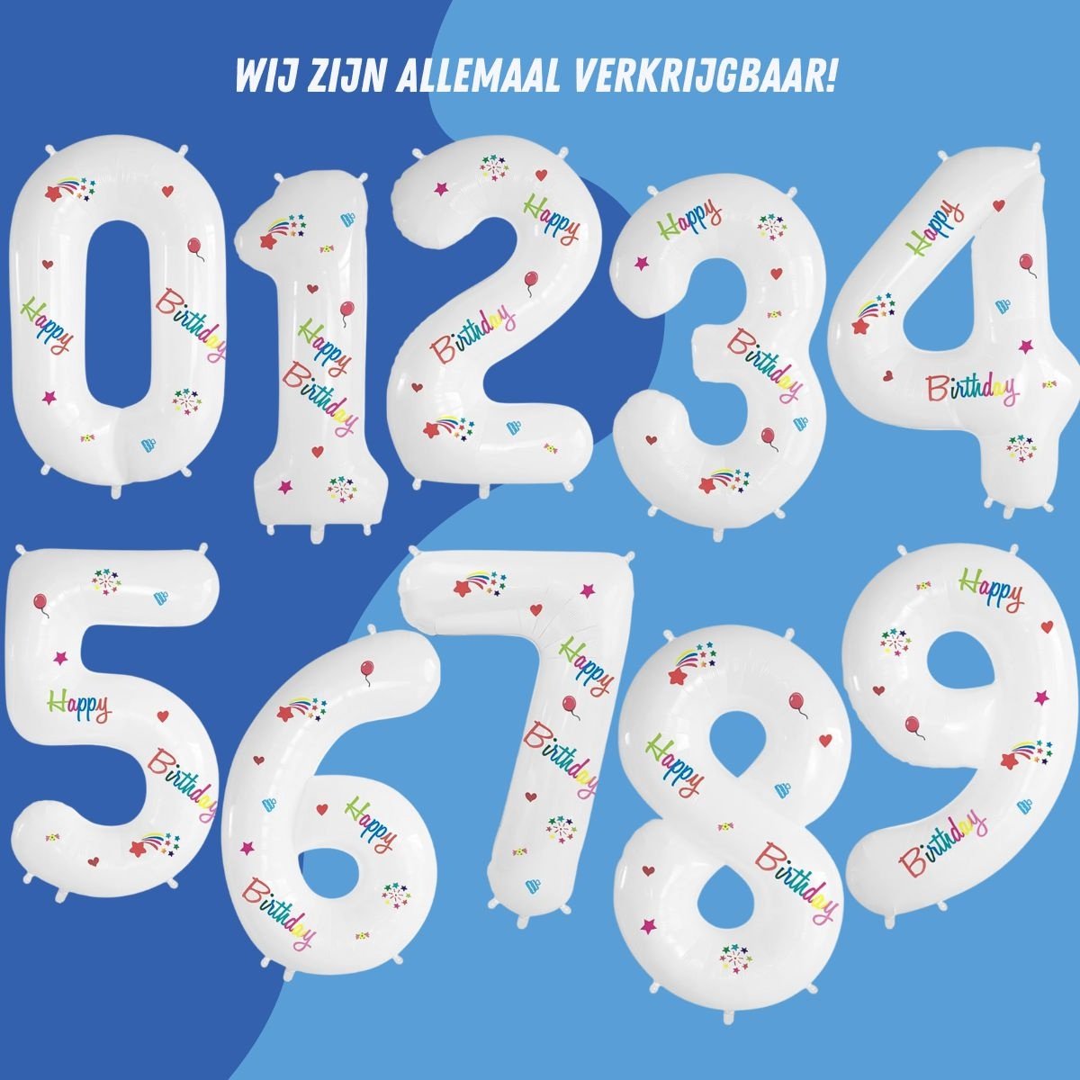 Folieballon Cijfer 9 Jaar Verjaardag Versiering Cijferballon Happy Birthday Decoratie Helium Ballonnen Folie Wit - Xl — afbeelding 4