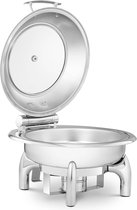 Royal Catering Chafing dish - rond avec hublot - Royal Catering - 5,5 L - 1 pile à combustible