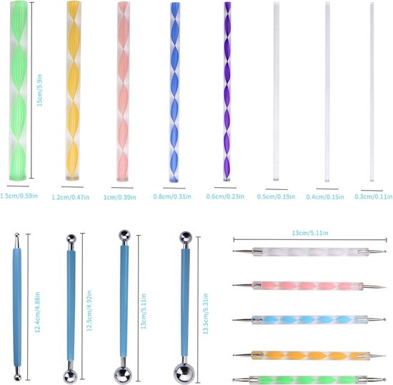 20 stuks bloemblaadjes dotting toolset, mandala-stippen