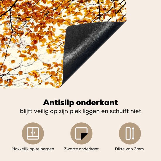 KitchenYeah® Inductie beschermer 30x52 cm - Boom - Herfstbladeren - Seizoenen - Landelijk - Kookplaataccessoires - Afdekplaat voor kookplaat - Inductiebeschermer - Inductiemat - Inductieplaat mat