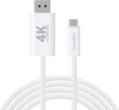 4smarts USB-C naar DisplayPort Video Kabel 4K 60Hz 2 Meter Wit