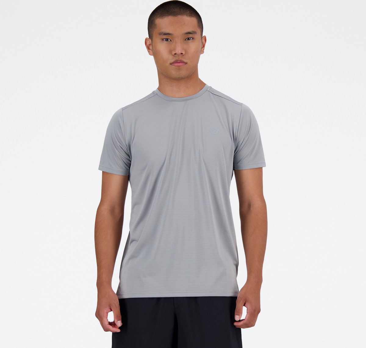 New Balance Sport Essential T-Shirt Heren Sportshirt Grijs