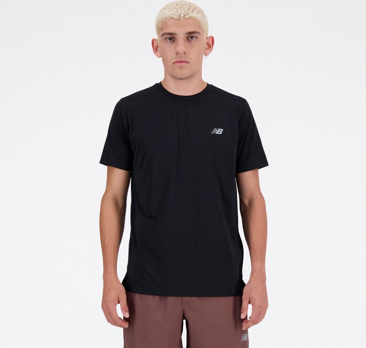New Balance Sport Essential T-Shirt Heren Sportshirt Zwart
