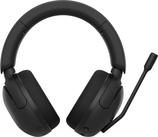 Zwarte Sony INZONE H5 gaming headset met microfoon, van bovenaf gezien.