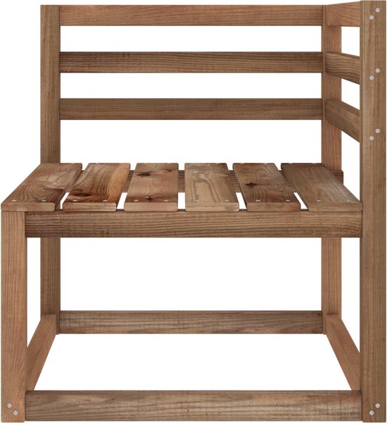 vidaXL Loungeset - Pallet - Grenenhout - Crèmewit - 60x65x71.5cm - 65x65x71.5cm