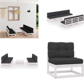 vidaXL 8-delige Loungeset met kussens massief grenenhout - Loungeset - Loungesets - Tuinsets - Tuinsets