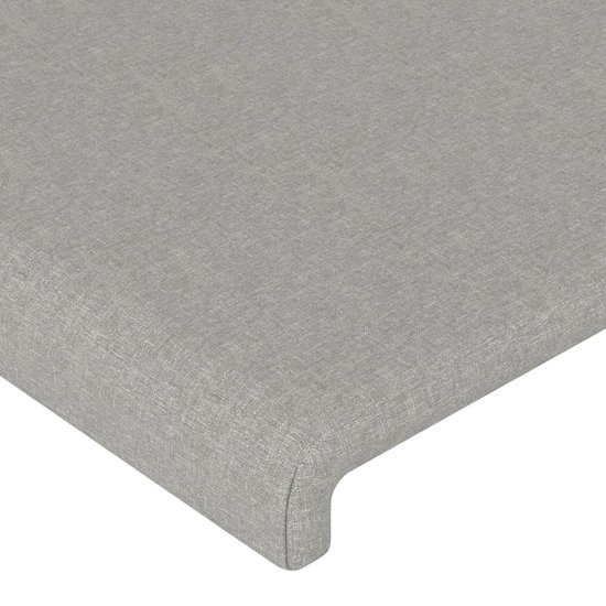 vidaXL Cadre de lit avec tête de lit Tissu Gris clair 80x200 cm - Cadre de lit avec tête de lit - Encadrements de lit avec têtes de lit - Lit - Meubles de couchage