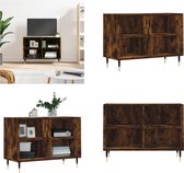 vidaXL Meuble TV 69-5x30x50 cm Bois d'ingénierie Chêne fumé - Meuble TV - Meuble TV - Meuble TV - Meuble de rangement