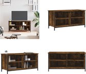 vidaXL Tv-meubel 100x40x50 cm bewerkt hout gerookt eikenkleurig - Tv-meubel - Tv-meubels - Kast - Dressoir