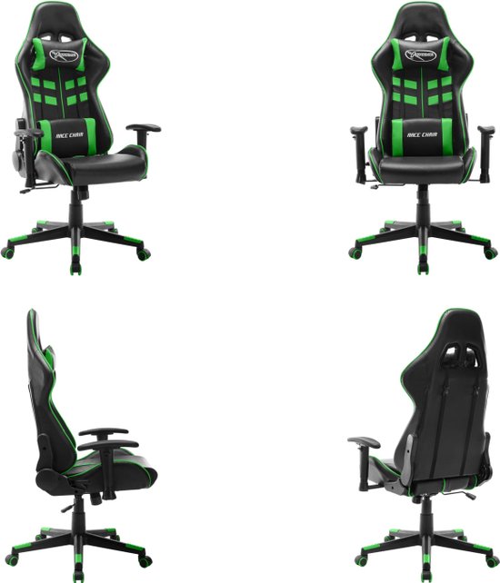 VidaXL Gamestoel kunstleer zwart en - Gamingstoel - Gamingstoelen - Racingstoel - Racingstoelen