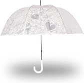 Elegante Transparante Trouwparaplu | 98cm Diameter | Windproof en Stevig Paraplu voor Dames | Perfect als Bruiloft Cadeau
