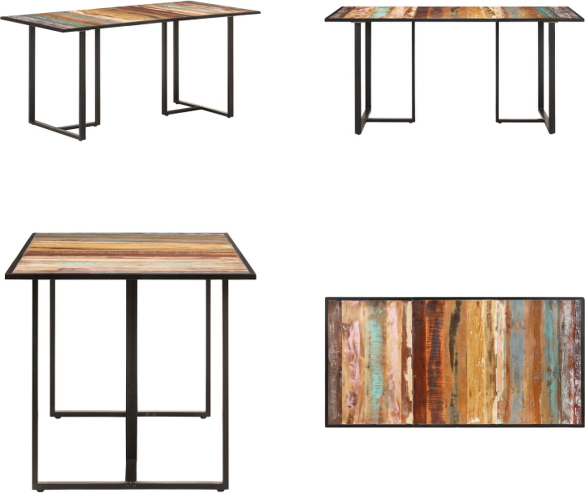Table à Manger Rectangulaire Bois Massif Recyclé – 240 X 100 Cm