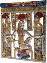 Egyptische muurfoto 26,5 x 23,5 cm - Egyptische lijst met farao's en hiërogliefen - Egyptische decoratie - decoratief item in het oude Egypte - origineel cadeau-idee voor