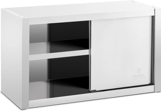 Royal Catering Roestvrijstalen hangkast - 100 x 45 cm