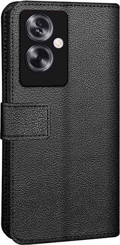 Just in Case hoesje geschikt voor Oppo A79 Hoesje met Pasjeshouder - Bookcase Classic - Zwart