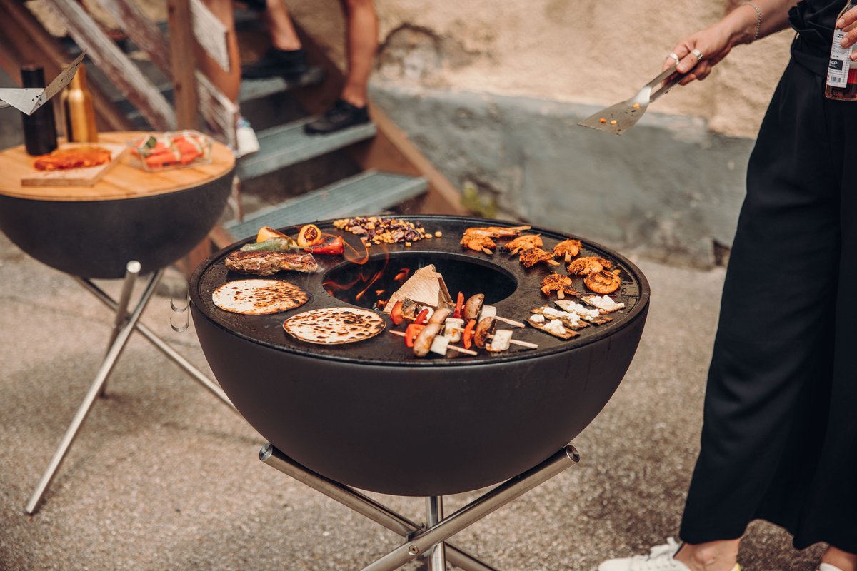 Höfats Bowl 70 Fire Bowl Plancha Set High