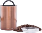 Koffiecontainer van roestvrij staal - Voedselcontainer - Gepatenteerd luchtdicht deksel - Behoud van overtollige lucht, Voedsel vers (medium, mokka)