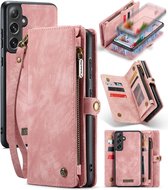 CaseMe 008 2-in-1 Book Case & Back Cover met Portemonnee - Geschikt voor Samsung Galaxy S24 Hoesje - Pink