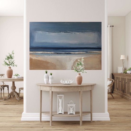 Affiche abstraction plage - Décoration murale minimalisme - Affiche plage - Décoration murale rurale - Affiche salon - Décoration murale salon - 90 x 60 cm