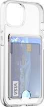 Bigben Connected, Geschikt voor Apple iPhone 14 Plus hybride hoesje met ingebouwde kaarthouder, Transparant