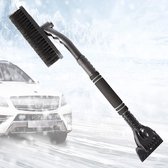 27 inch auto ijskrabber en sneeuwborstel met intrekbare aluminium stangen, verstelbare ruitkrabber en borstel met schuimrubberen handgreep voor voorruit, ramen, SUV/vrachtwagen/voertuig