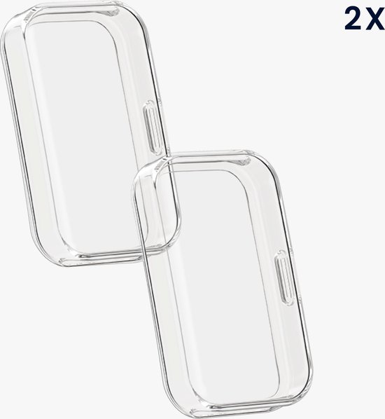 Kwmobile 2X Coque Cadre Compatible Huawei Band 9 / Band 8 - Étui Protection Montre Connectée Argenté Or Rose