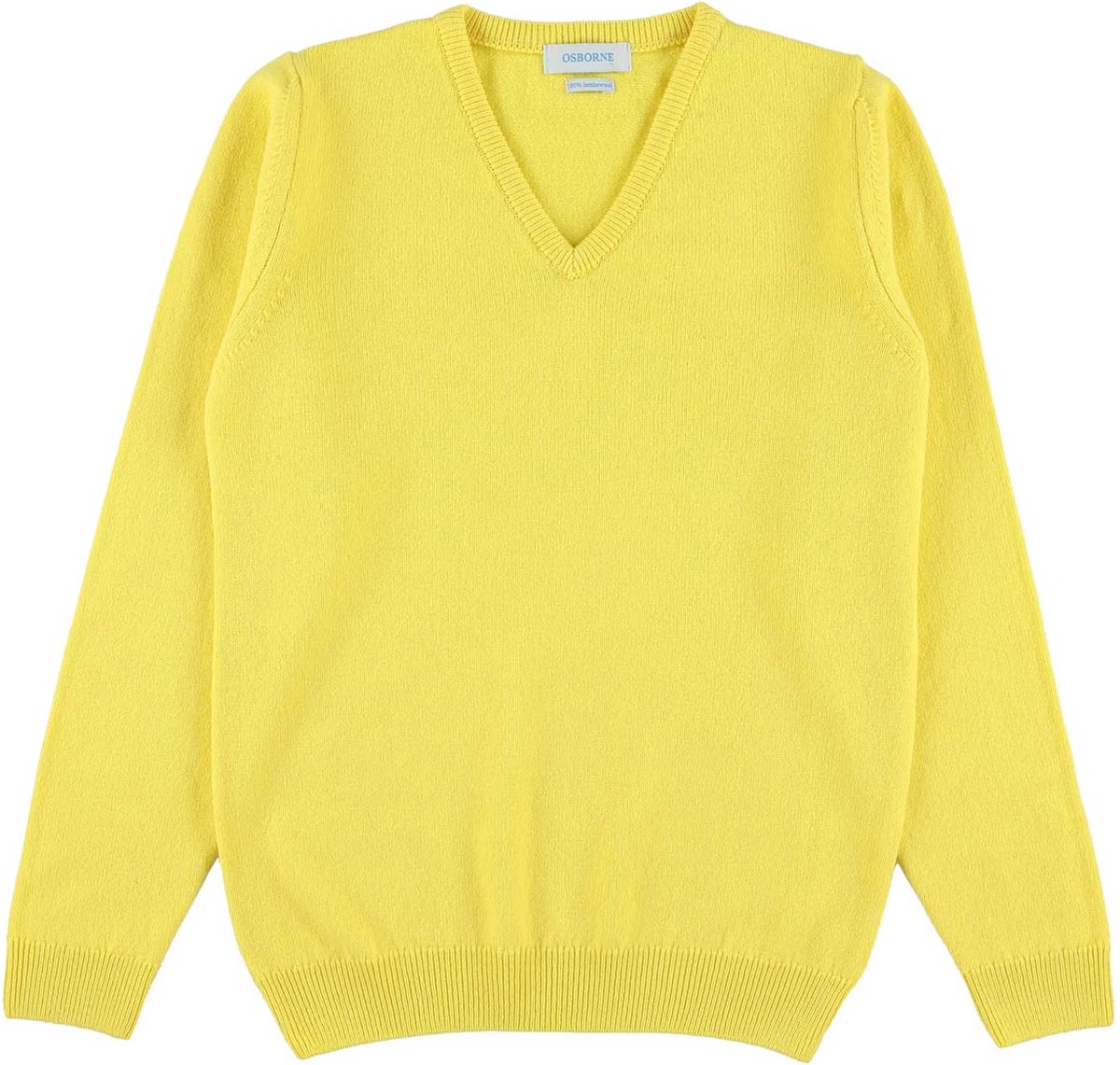 Osborne Knitwear Trui met V hals - Dames - Lamswol - Daffodil - L
