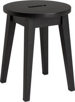 Nordiq Confetti stool - Houten krukje - H44 cm - Zwart