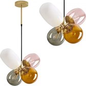 Lustre Suspendu à 3 Lumières - Plafonnier Design Métal Noir Pour Salon, Chambre, Cuisine - Ampoules E27 - 12