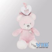VIB® - Teddybeer medium 35 cm - Roze - Babykleertjes - Baby cadeau