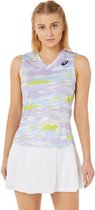 Asics Tank Top Match Graphic Dames Indigo Wit Blauw