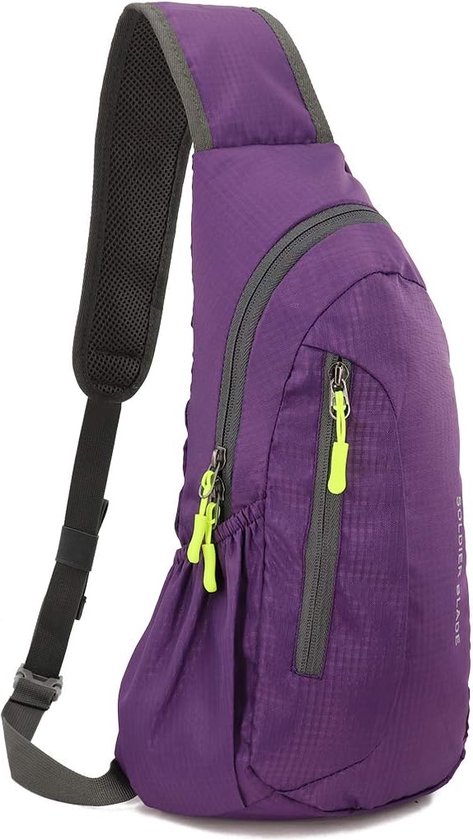 Waterdichte nylon sling bag rugzak borstzak klein heren dames voor sport reizen enz