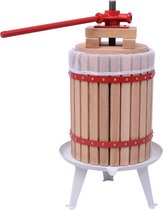 vidaXL Fruit- en wijnpers - 18 L - Massief eikenhouten vat - Robuust en duurzaam - 370 x 700 mm (ø x H) - Citruspers (handmatig)