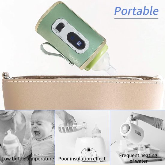Draagbare Flessenwarmer - Flesverwarmer - Draadloos - Flessenwarmer voor Onderweg - Snelle Opwarming van $ — afbeelding 3