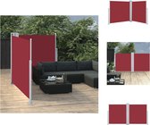 vidaXL Zijluifel Groot - Uittrekbaar - Rood - 100 x 0-600 cm (H x B) - UV-bestendig Polyester met PU-coating - Windscherm (tent)