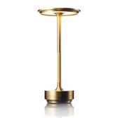 Goliving Tafellamp Oplaadbaar – Draadloos en dimbaar – Moderne touch lamp – Nachtlamp Slaapkamer – Spatwaterbestendig – 27 cm – Goud