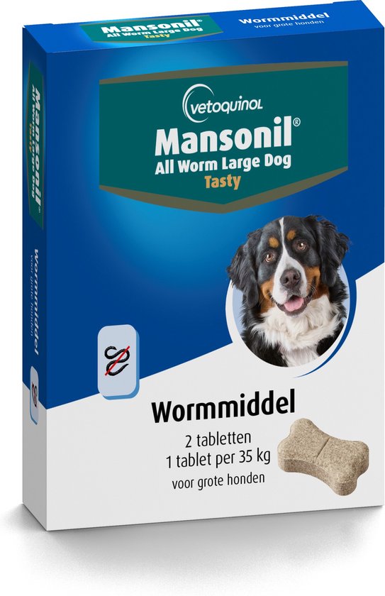 Mansonil All Worm Tasty Ontworming Tabletten Hond 2 stuks
